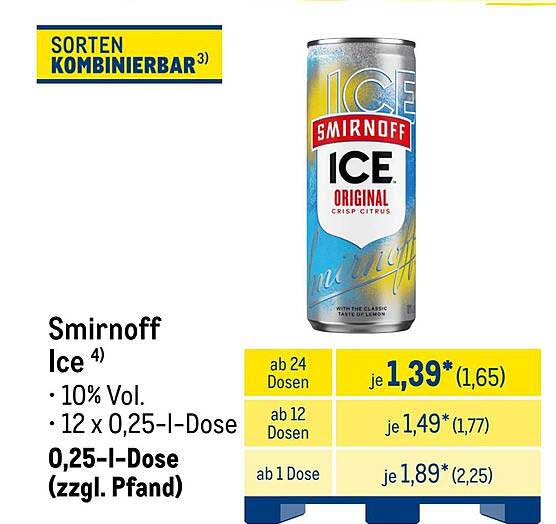 Smirnoff Ice 12 x 0,25-l-Dose