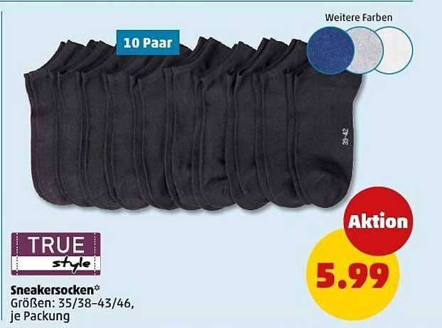 Sneakersocken 10 Paar von TRUE style