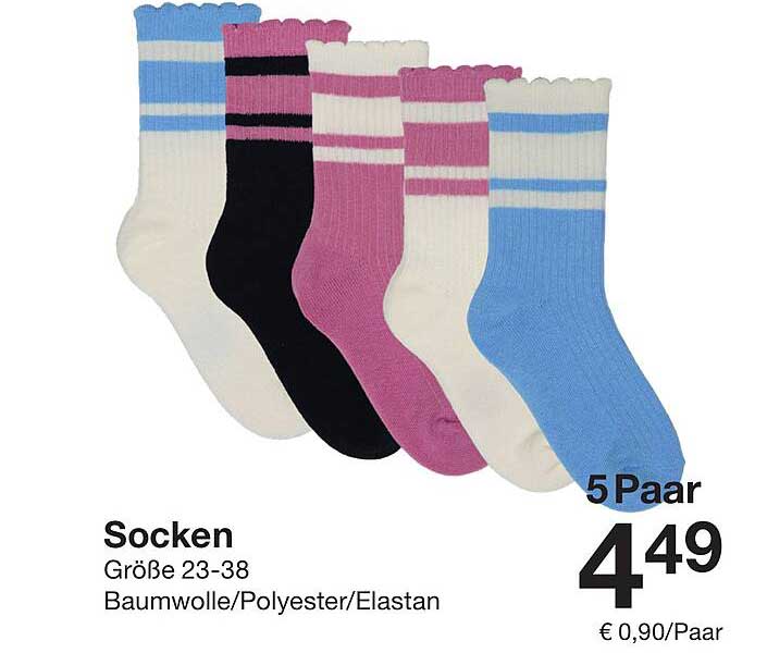 Socken 5 Paar für nur 4,49 €