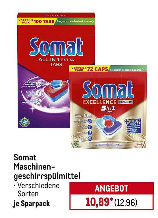 Somat Maschinen-Spülmittel - Verschiedene Sorten