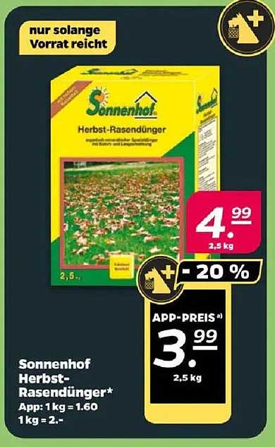Sonnenhof Herbst-Rasendünger 2,5 kg