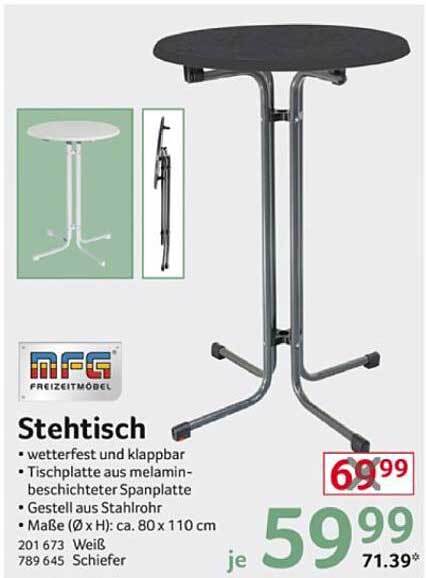 Stehtisch wetterfest und klappbar