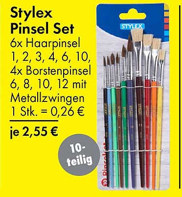 Stylex Pinsel Set - 10-teilig