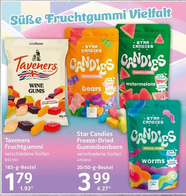 Süße Fruchtgummi Vielfalt von Tavener's und Star Candies
