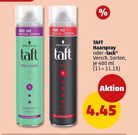 TAFT Haarspray oder -lack, 400 ml, verschiedene Sorten