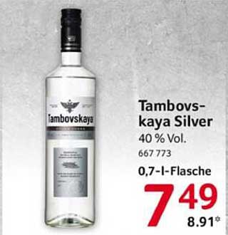Tambovskaya Silver 0,7-Liter-Flasche - 40 % Vol.