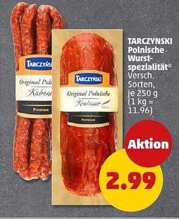 TARCZYNSKI Polnische Wurst-Spezialität – Verschiedene Sorten, je 250 g