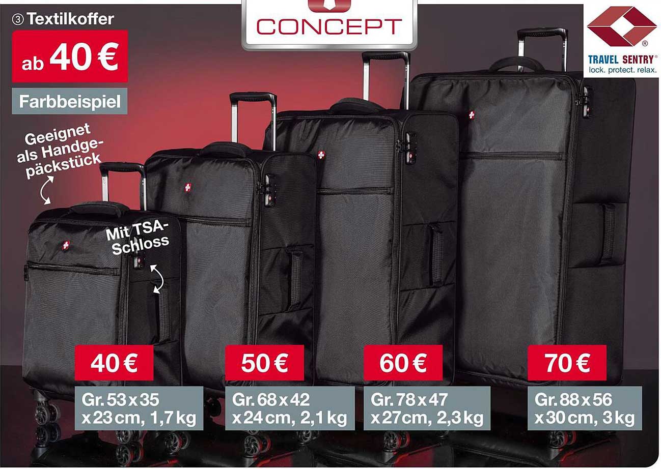 Textilkoffer ab 40 €
