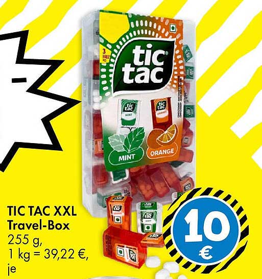 TIC TAC XXL Travel-Box 255 g für 10 €