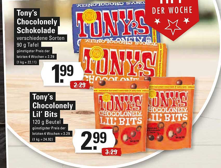Tony's Chocolonely Schokolade verschiedene Sorten 90 g Tafel