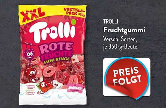 Trolli Fruchtgummi Rote Früchte – 350-g-Beutel