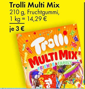 Trolli Multi Mix 210 g Fruchtgummi