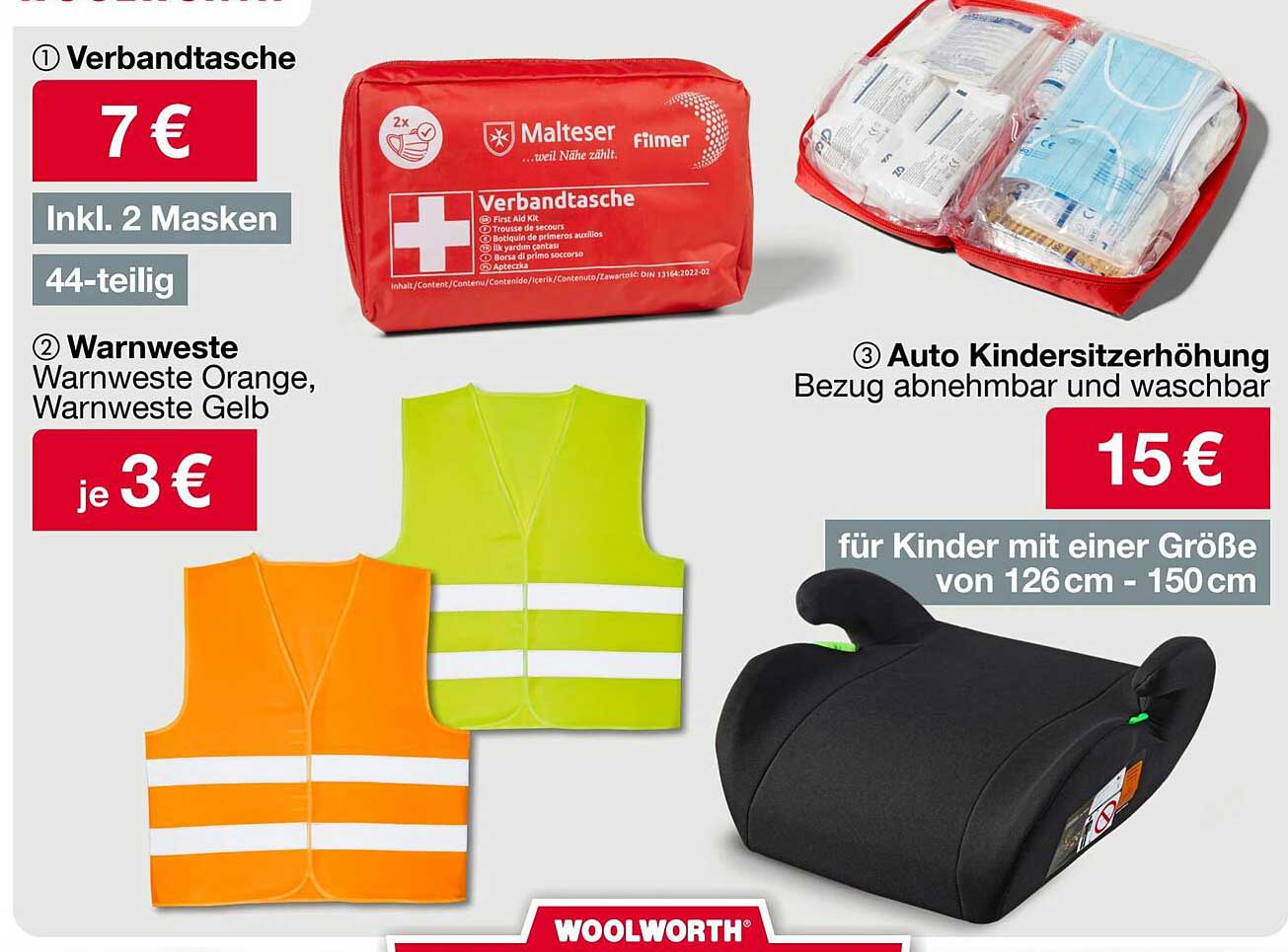 Verbandsasche - 44-teilig und inkl. 2 Masken für nur 7 €
