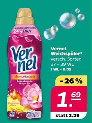 Vernel Weichspüler - verschiedene Sorten 37 - 39 WL