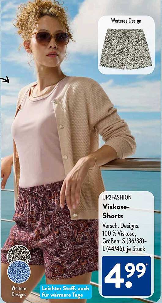 Viskose-Shorts in verschiedenen Designs