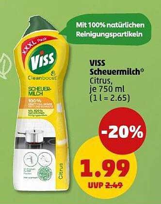 VISS Scheuermilch Citrus, 750 ml - jetzt mit 20% Rabatt!