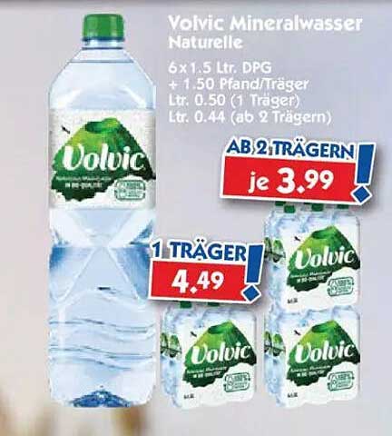 Volvic Mineralwasser Naturelle 6 x 1,5 Ltr. im Angebot