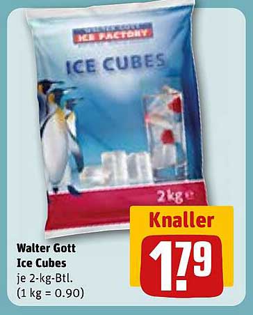 Walter Gott Ice Cubes, je 2-kg-Btl.