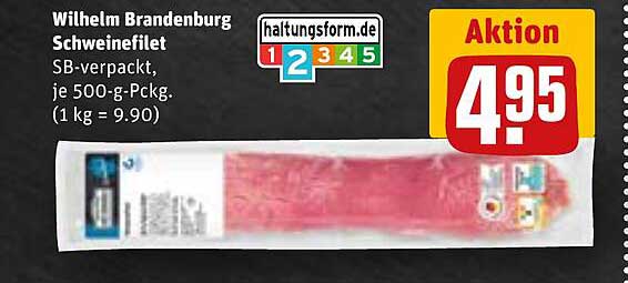 Wilhelm Brandenburg Schweinefilet SB-verpackt, je 500-g-Pckg.