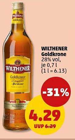 WILTHENER Goldkrone 28% vol, je 0,7 l
