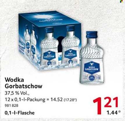Wodka Goratschow 0,1-l-Flasche - 12er Packung