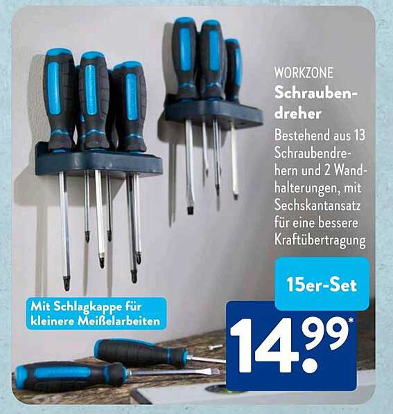 WORKZONE Schraubendreher 15er-Set