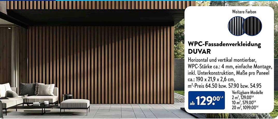 WPC-Fassadenverkleidung DUVAR