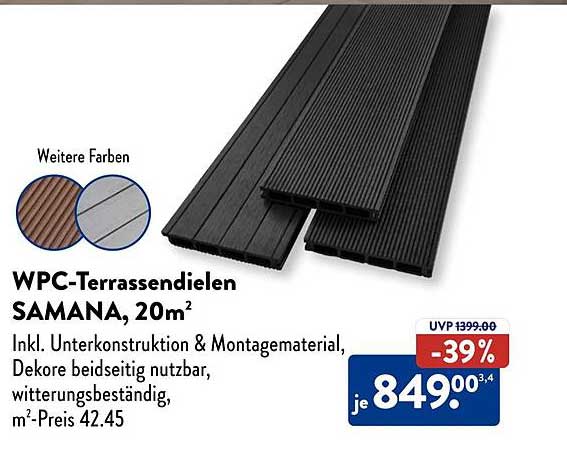 WPC-Terrassendielen SAMANA, 20 m²
