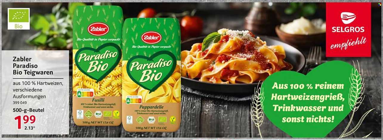Zabler Paradiso Bio Teigwaren