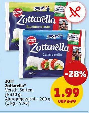 Zott Zottarella - Vielfältiger Käsegenuss