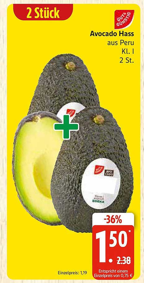 Avocado Hass aus Peru, 2 Stück