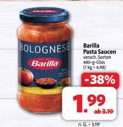 Barilla Pasta Saucen Bolognese 400-g-Glas