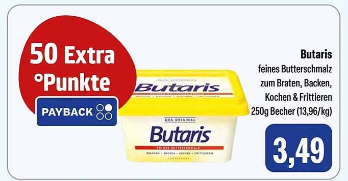 Butaris feines Butterschmalz zum Braten, Backen, Kochen & Frittieren 250g Becher