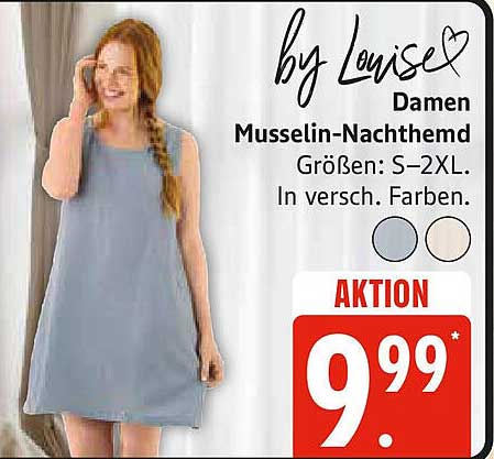 by Louise Damen Musselin-Nachthemd