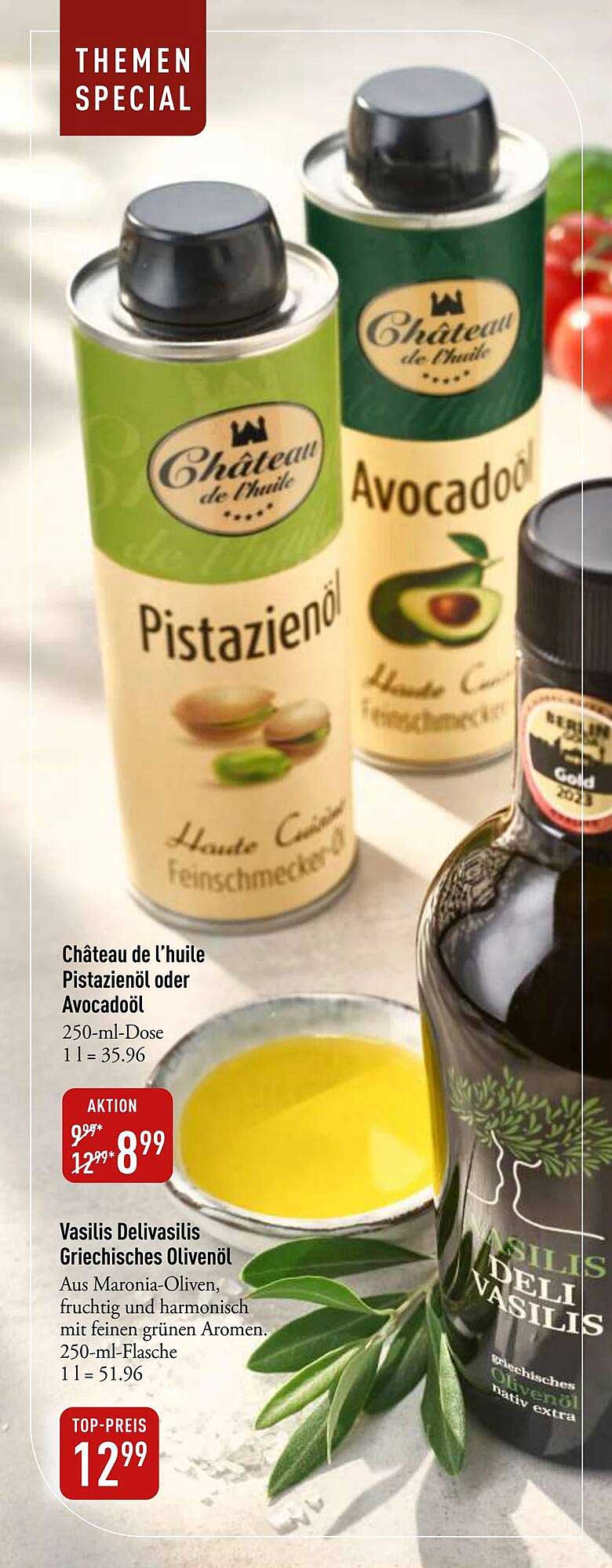 Château de l'huile Pistazienöl oder Avocadoöl, 250 ml