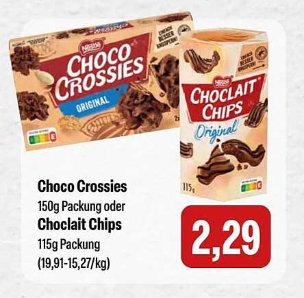 Choco Crossies Original 150g oder Chocolait Chips Original 115g