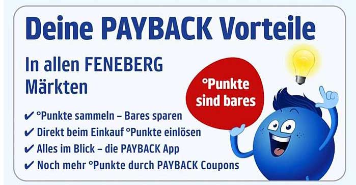 Deine PAYBACK Vorteile in allen FENEGBERG Märkten