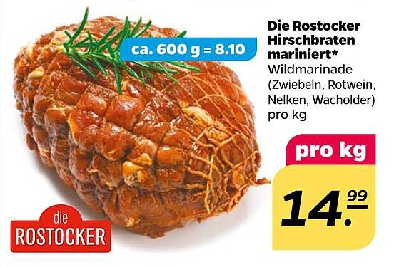Die Rostocker Hirschbraten mariniert*
