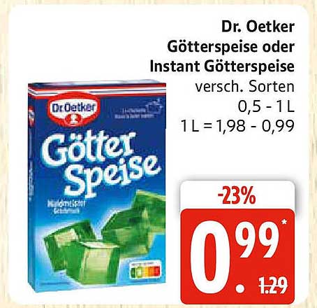 Dr. Oetker Götterspeise oder Instant Götterspeise 0,5 - 1L