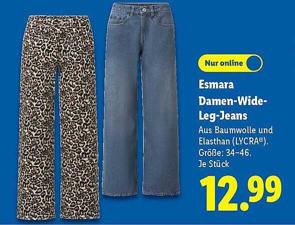 Esmara Damen-Wide-Leg-Jeans