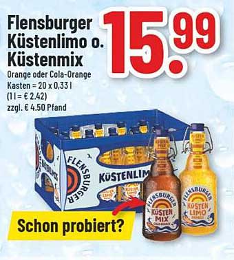 Flensburger Küstenlimo oder Küstenmix - 20 x 0,33l
