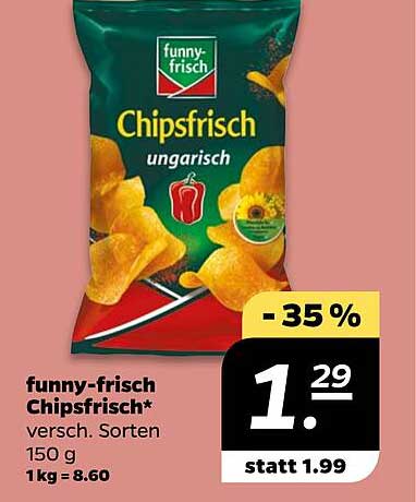 funny-frisch Chipsfrisch ungarisch 150 g - 35 % Rabatt