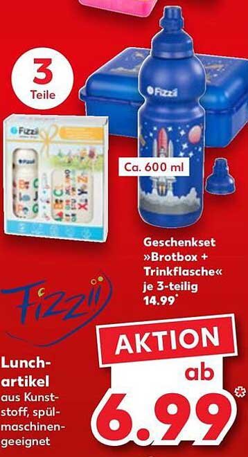 Geschenkset »Brotbox + Trinkflasche« je 3-teilig