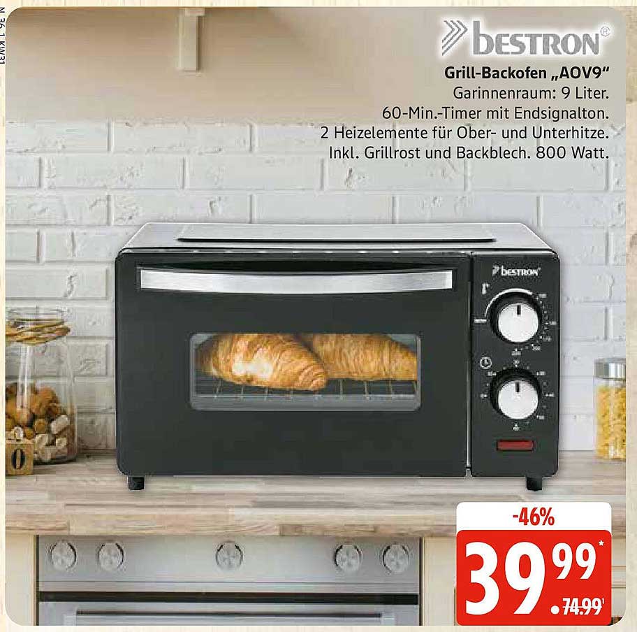 Grill-Backofen „AOV9“ von Bestron