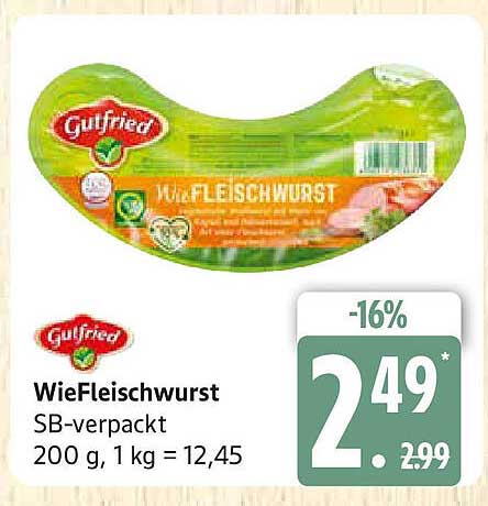 Gutfried WieFleischwurst SB-verpackt 200 g
