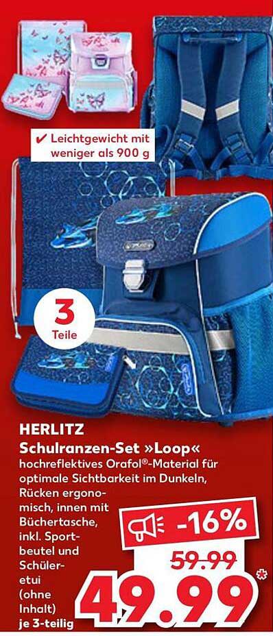 HERLITZ Schulranzen-Set »Loop« 3-teilig