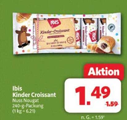 Ibis Kinder Croissant Nuss Nougat 240-g-Packung