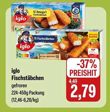 iglo Fischstäbchen gefroren 224-450g Packung