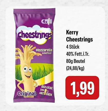 Kerry Cheestrings 4 Stück - 40% Fett i.Tr.