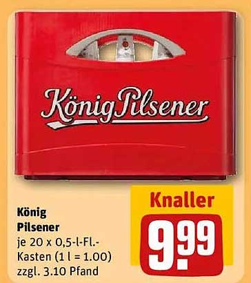 König Pilsener 20 x 0,5-L-Flaschen-Kasten